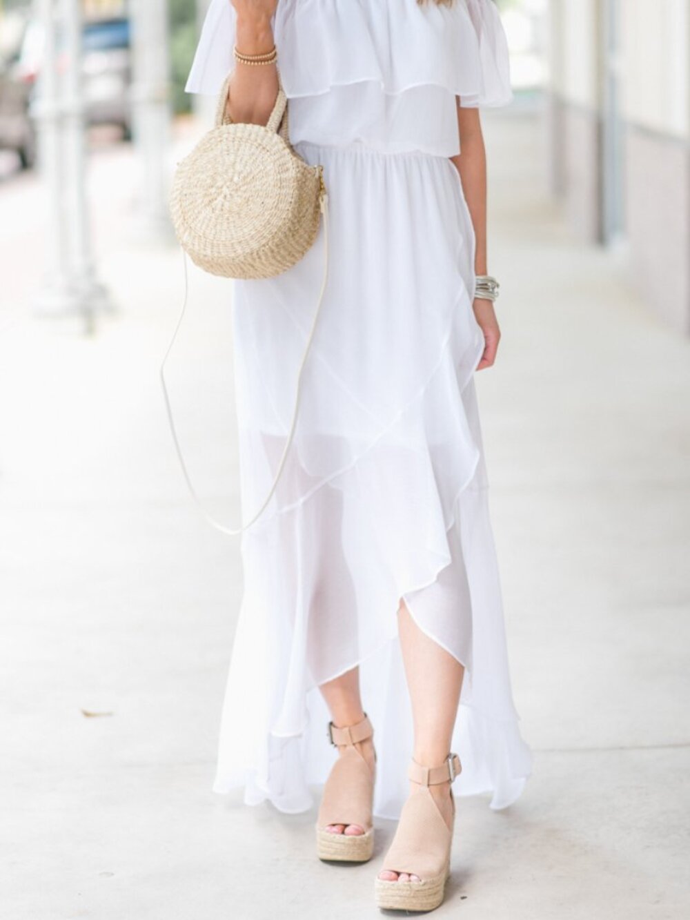 Express Flowy Ruffled Maxi Dress NWT - Picture 2 of 7